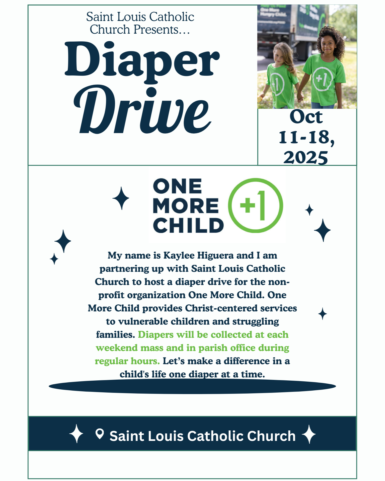 Diaper Drive – One More Child                                                                                                                                                                                                                                                                             